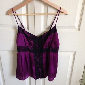 Purple & black lace top