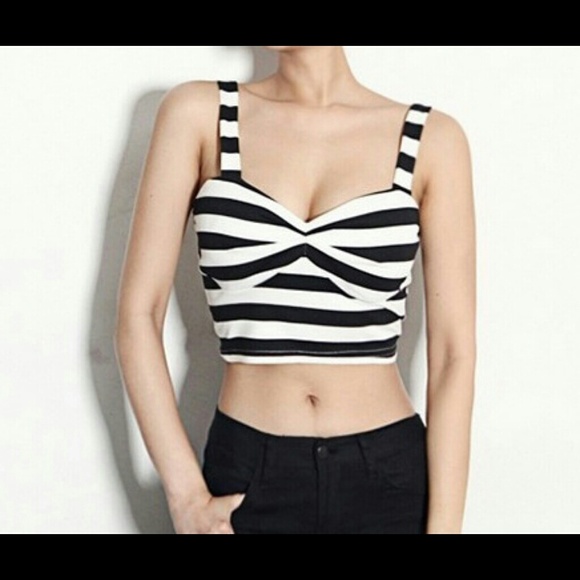 [Final price]_stripped crop top - Picture 1 of 4