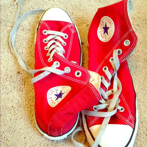 Red hightop Converse!