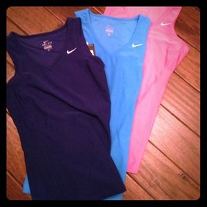 Nike DRI-FIT V neck training tanks!