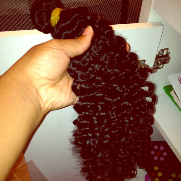 One 14" Malaysian curly hair