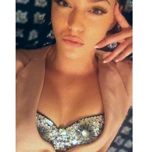 Hand beaded fashion bra