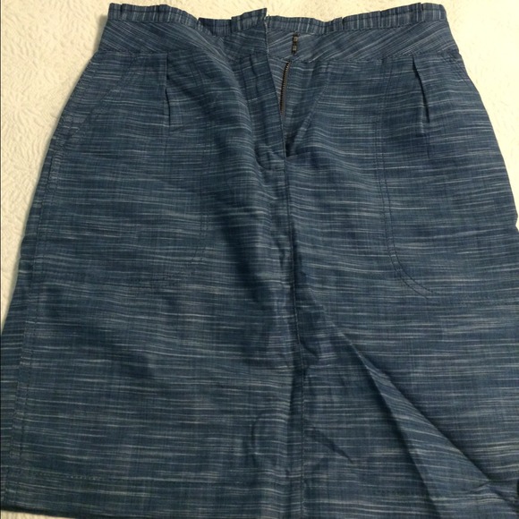 J Crew Indigo Paperbag Waist Skirt