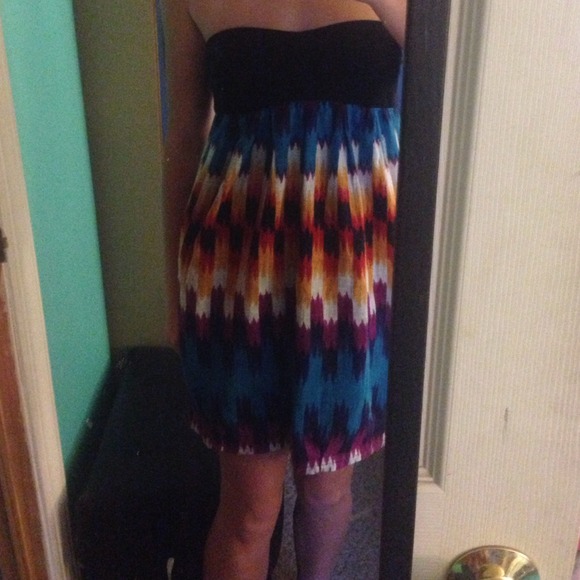 black top with multi color sundress