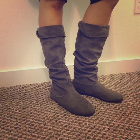 Gray boots