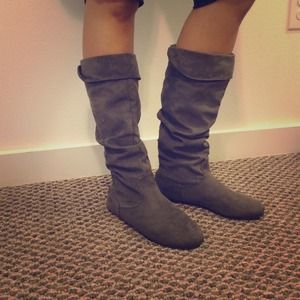 Gray boots