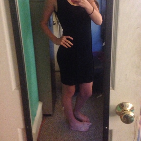 black long tight dress