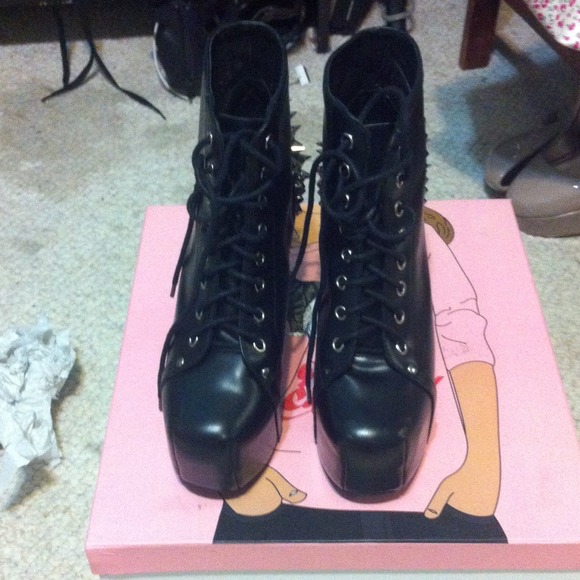 Jeffery Campbell Lita Black Spiked Heel SALE👻