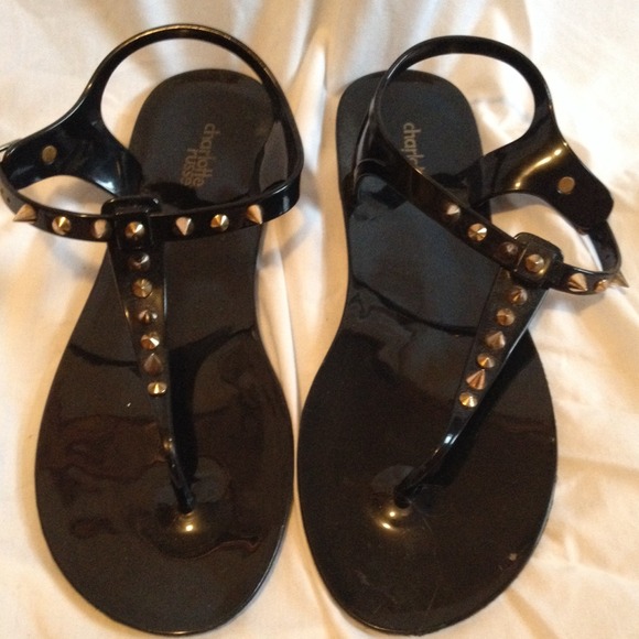 Black studded sandals
