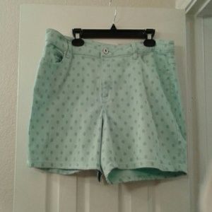 Mint Green Polka Dot Shorts