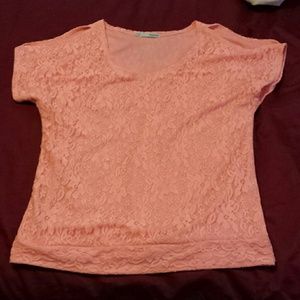 Maurices Peach lacey top
