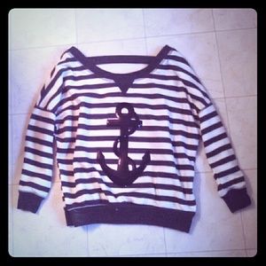 Anchor knit 3/4 sweater!