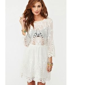 Dolce Vita White Valentina Crochet Dress
