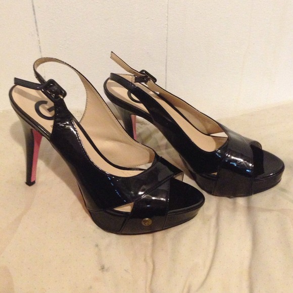 Amazing black sling backs heels