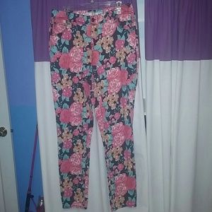 Floral jeans bundled