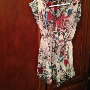 Ladies Sheer Printed Top