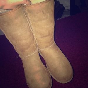Tan tall uggs used free dodger hat