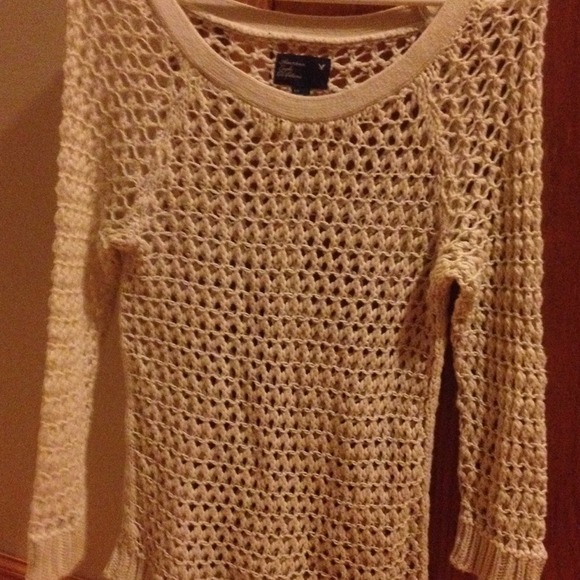 WORN ONCE! Open knit sweater