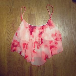 Flowy printed crop top