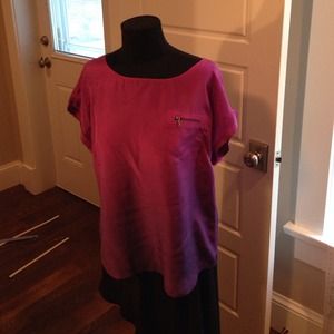 100% silk ombré purple top