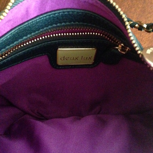 Deux Lux Heidi turquoise bow messenger bag - Picture 4 of 4