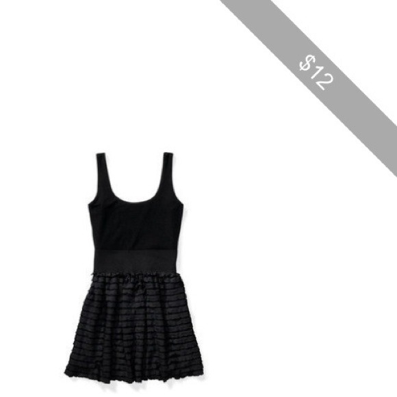 Black ruffled dress