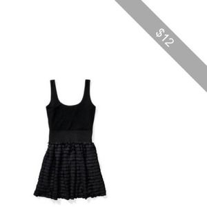 Black ruffled dress