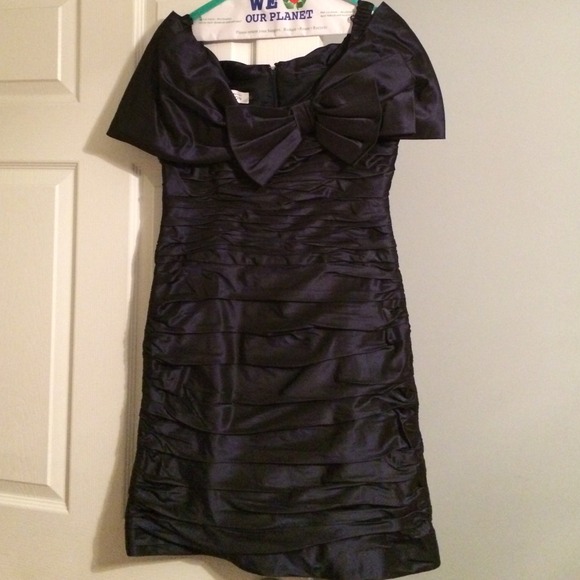 Black short evening dress