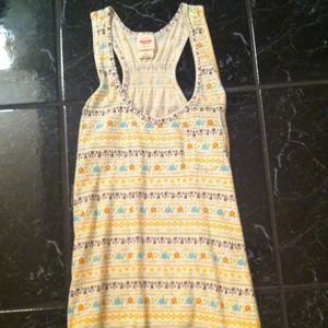 Floral frocket tank top