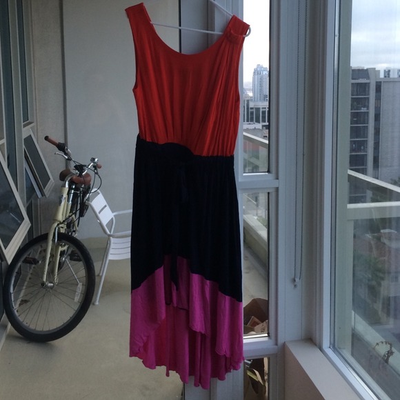 The Phoebe: Asymmetrical, Color Blocked Dress
