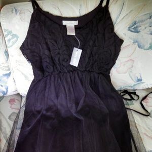 SOLD!!Wet Seal black dress "velvet and lace" M nwt