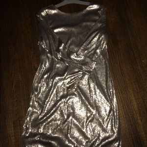 Gold sequin dress