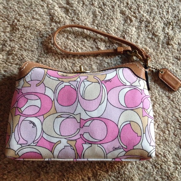 Pink Coach Clutch
