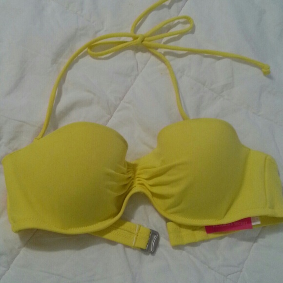 Victoria Secret yellow bandeau bikini top - Picture 1 of 4