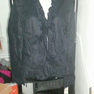 100 % Black Linen Jacket