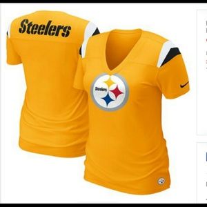 Ladies Nike Steelers V-Neck