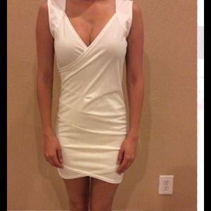White v neck dress