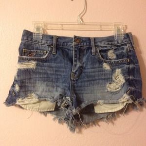 Distressed Hollister high waisted shorts