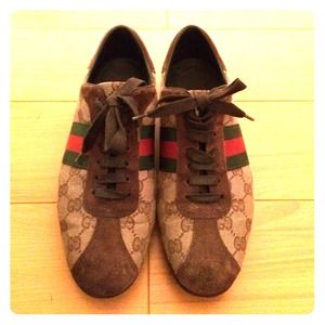 💯% Authentic Gucci brown sneakers