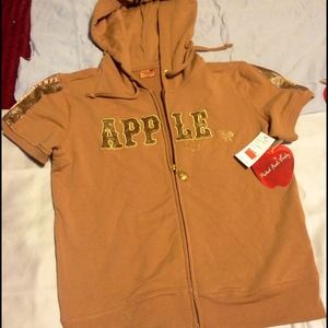 APPLE BOTTOM HOODIE, NEW WITH TAGS