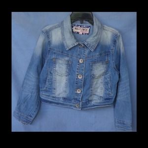 WALLFLOWER VINTAGE WASHED DENIM JACKET