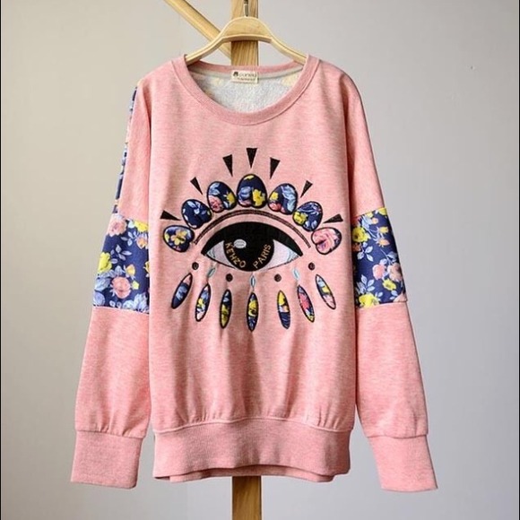 Sweaters - Floral Eye Sweatershirt