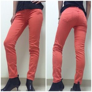 Zara Slim Fit Jeans in Coral