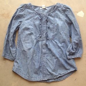Lewis San Francisco XS chambray peasant top