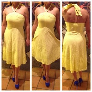Beautiful yellow dress.