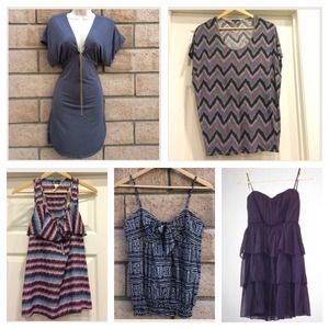 3 Tops & 2 Dresses Bundle