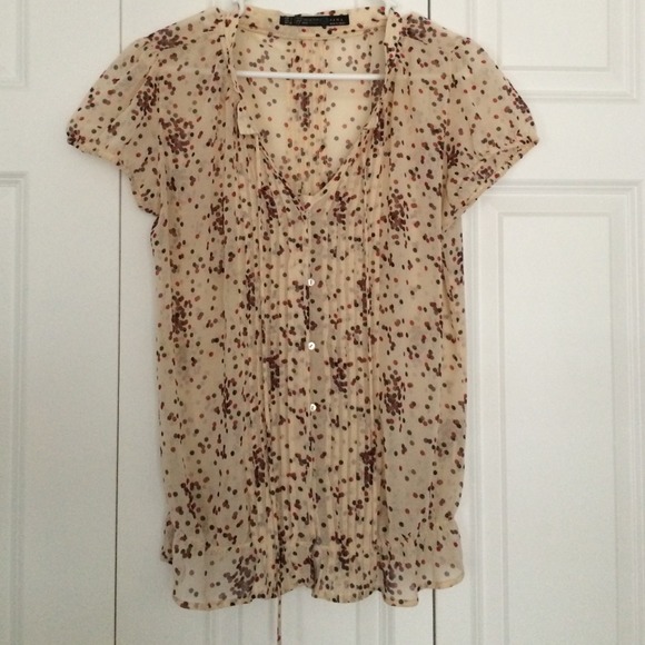 Zara Tops - ‼️✂️PRICE CUT‼️✂️ZARA Chiffon short sleeve blouse