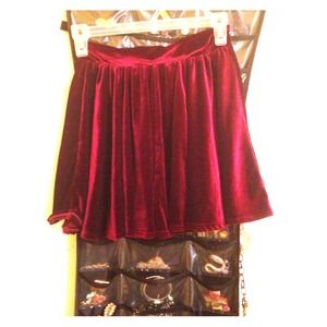 Burgundy Textured Skirt