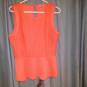 Orange peplum top -juicy couture