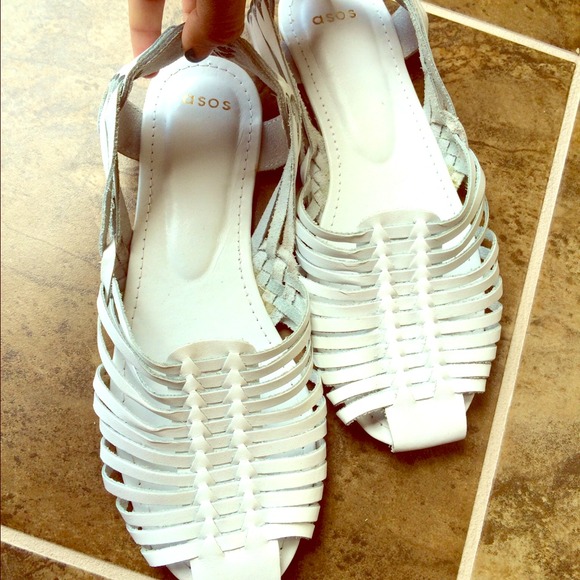 White Asos Chic Sandals